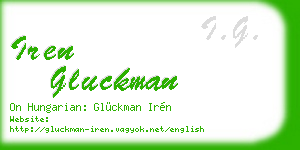 iren gluckman business card